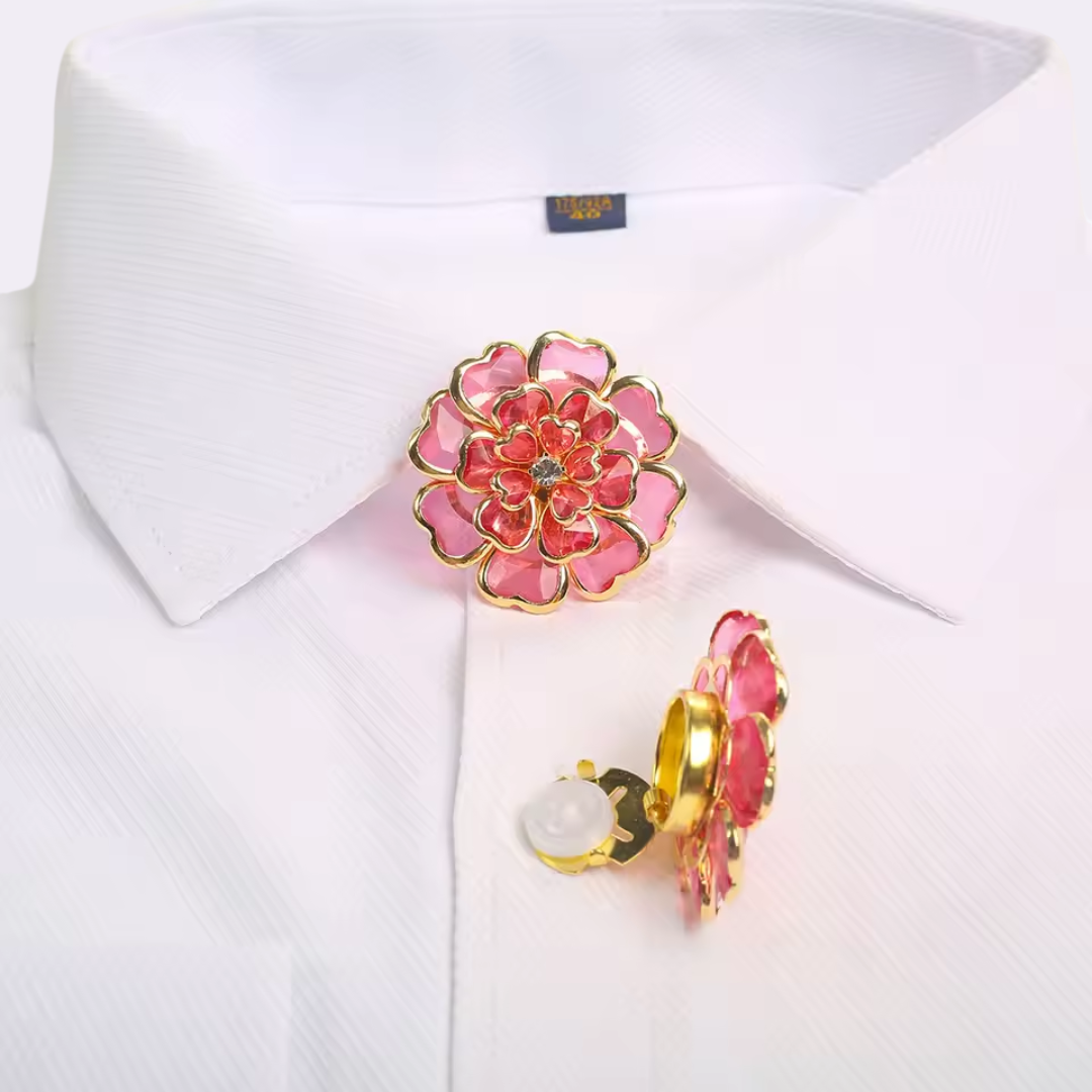 Pearl Whisper – Floral Brooch to Elevate Your Shirt