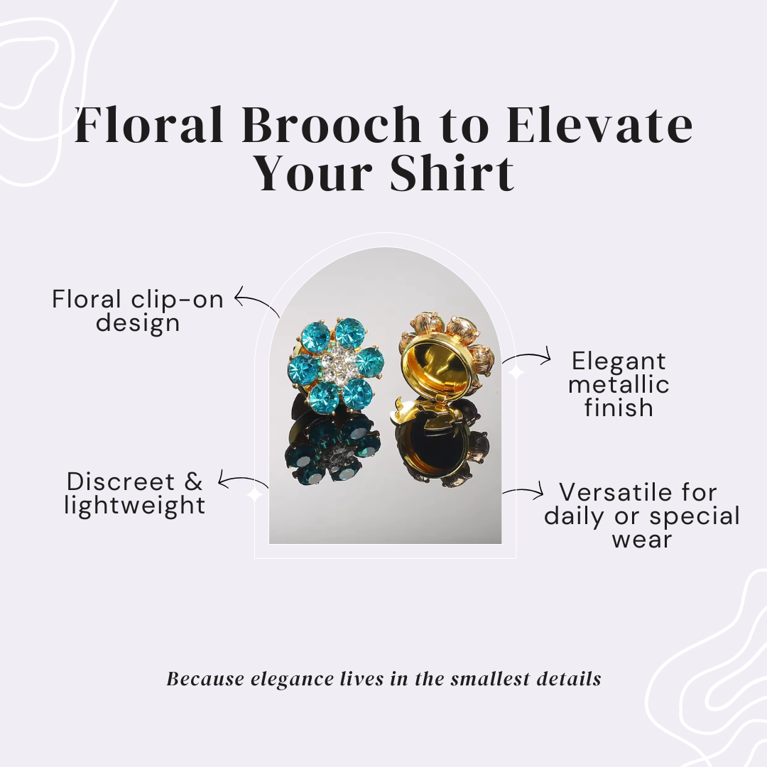 Halo Bloom – Floral Brooch to Elevate Your Shirt