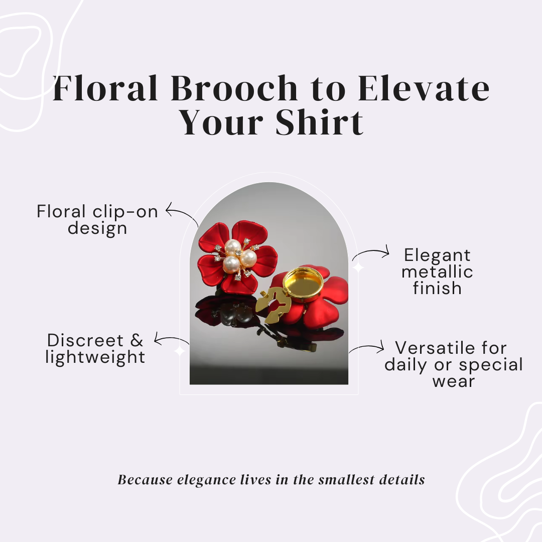 Iris Touch – Floral Brooch to Elevate Your Shirt