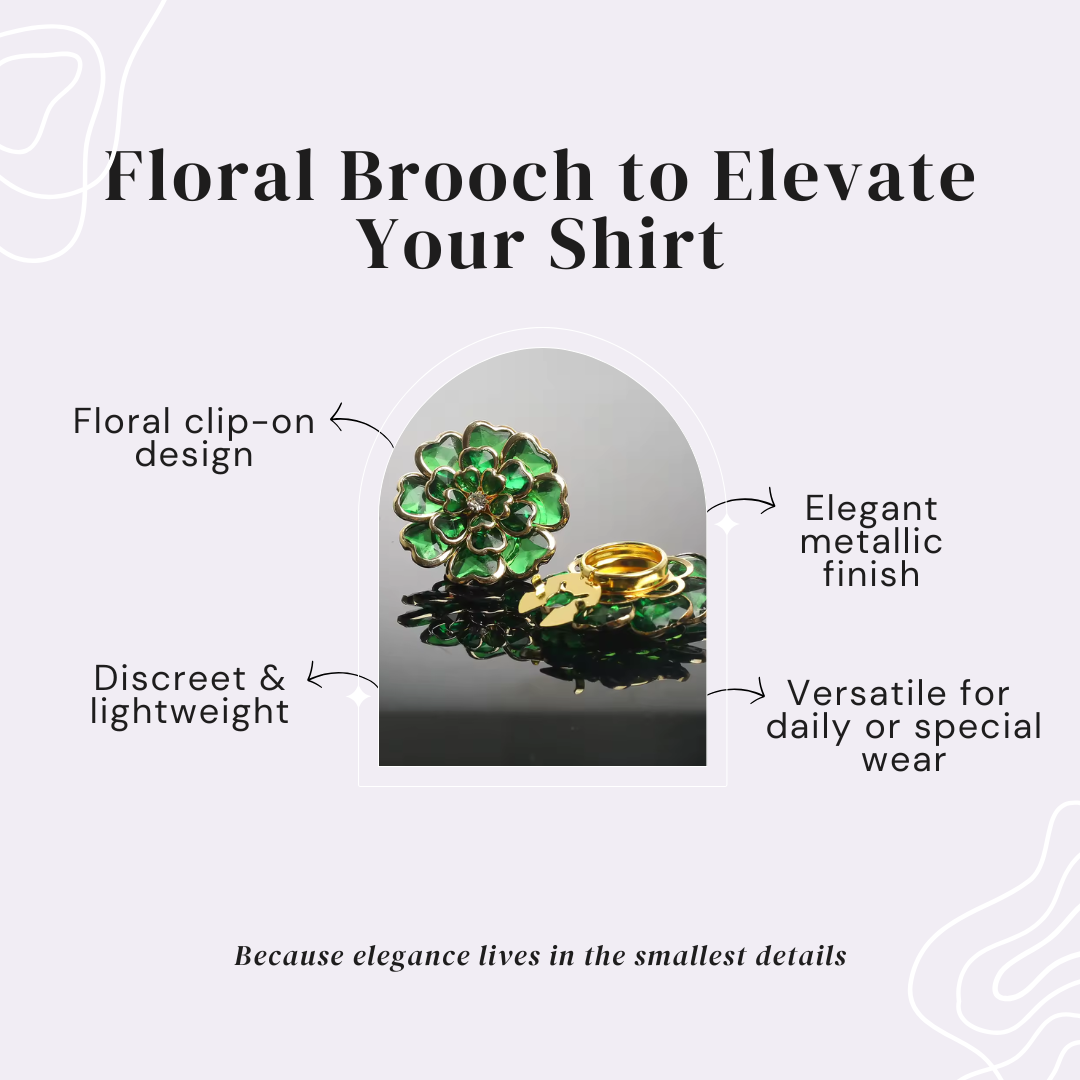 Pearl Whisper – Floral Brooch to Elevate Your Shirt