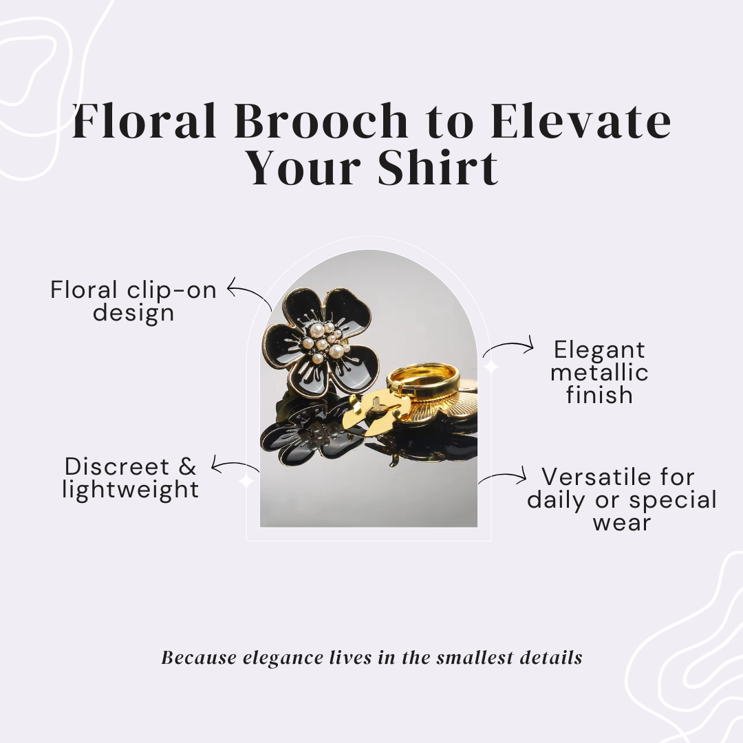 Silk Bloom – Floral Brooch to Elevate Your Shirt