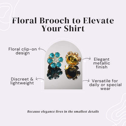 Halo Bloom – Floral Brooch to Elevate Your Shirt